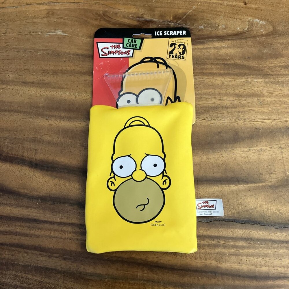 RARE The Simpsons Ice Scraper 2009 Homer Simpson Car Care Collectable Euromark